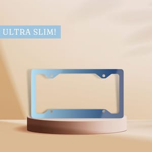 Blue License Plate Frame, Cute Car Accessory, Gradient License Plate Cover, Ombre License Plate Holder, Colorful License Plate Frame