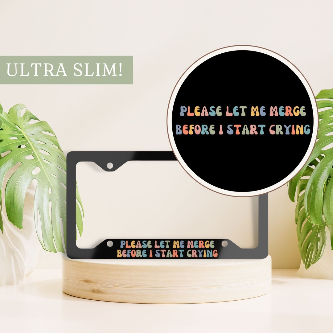 Funny License Plate Frame, Retro License Plate Frame, Cute License