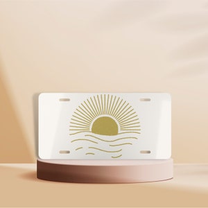 Sunshine License Plate, Beach License Plate, Cute License Plate, Front License Plate, Boho License Plate, Sunset Vanity License Plate