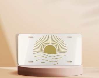 Sunshine License Plate, Beach License Plate, Cute License Plate, Front License Plate, Boho License Plate, Sunset Vanity License Plate