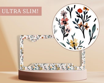 Flower License Plate Frame, Floral License Plate Holder, Cute License Plate Frame, Girls Gift Idea, Colorful License Plate Frame, Car Decor