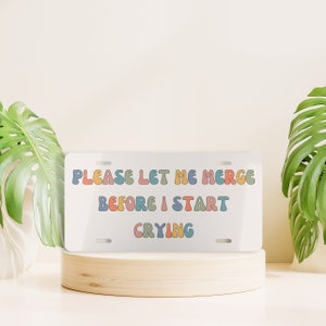 Funny Vanity License Plate, Retro License Plate, Cute Front License Plate, Relatable License Plate, Girls Gift Idea