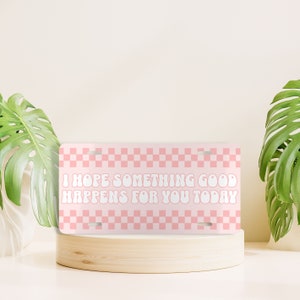 Pink License Plate, Retro Front License Plate, Positivity Car Decor, Trendy Vanity License Plate, Cute Car Accessory, Girls Gift Idea
