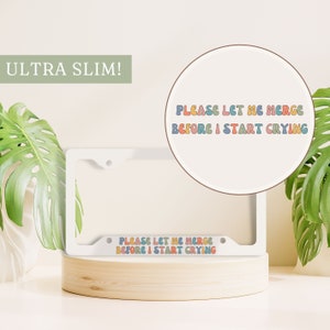 Funny License Plate Frame, Retro License Plate Frame, Cute License Plate Holder, Girls License Plate Cover, Cute Car Accessory, Gift Idea