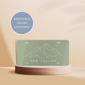 Mountains Are Calling Vanity License Plate, Camping Front License Plate, Mountains License Plate, Hiking Gift Idea