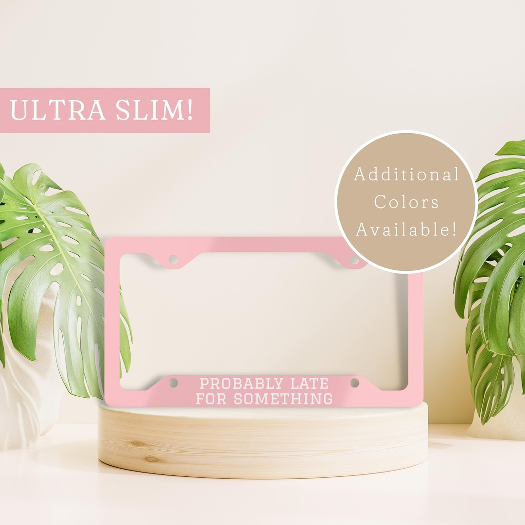 Funny License Plate Frame, Cute License Plate Frame, Metal License