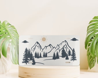 Mountains License Plate, Wanderlust Front License Plate, Cute Mountain Vanity Plate