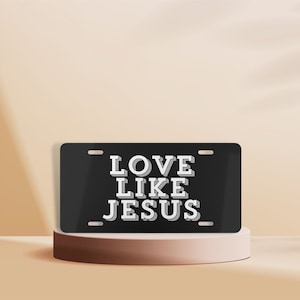 Christian License Plate, Jesus Vanity License Plate, Black Front License Plate, Faith License Plate, Christian Car Accessory, Cute Car Decor