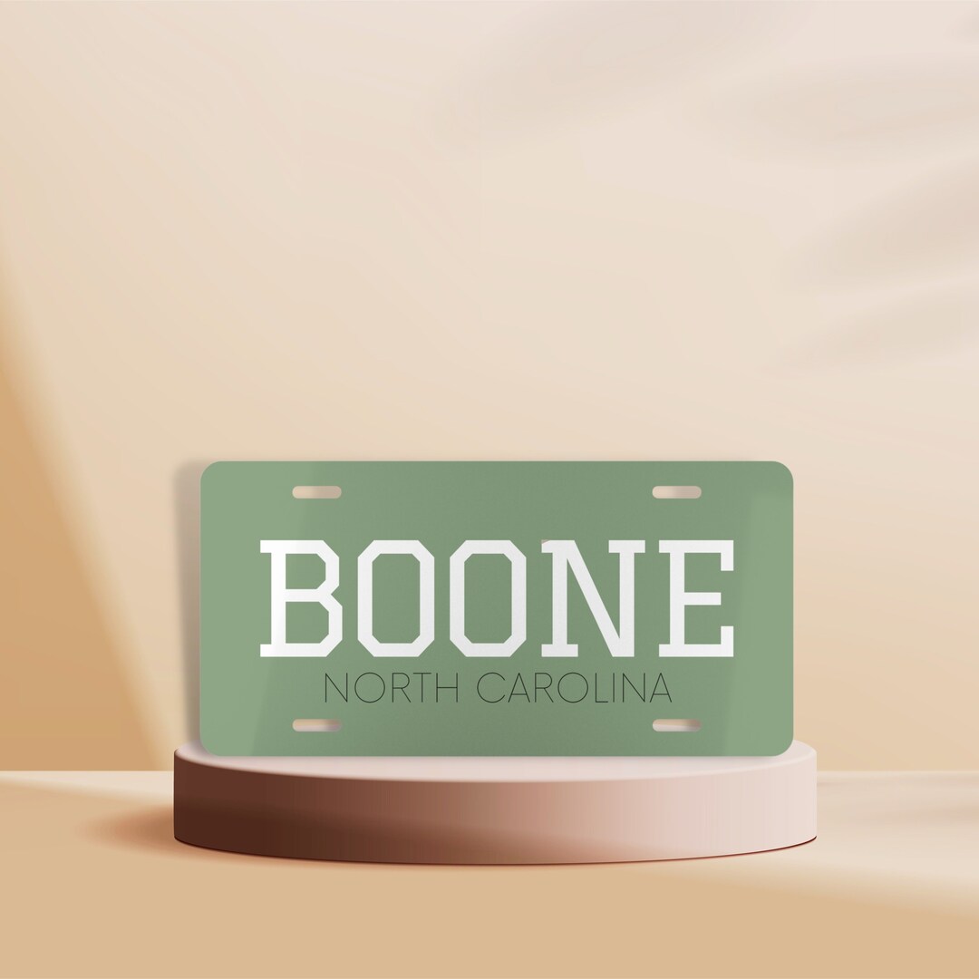 Boone Vanity License Plate, Green Mountain License Plate, Boone North