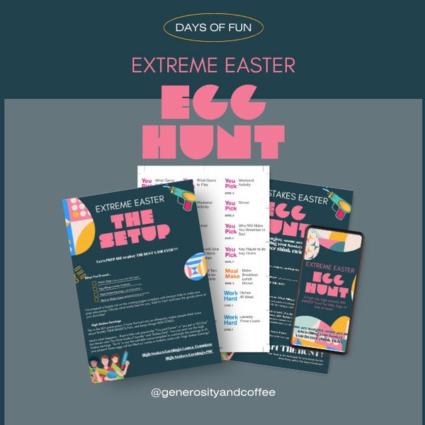 Extreme Easter Egg Hunt Kit: Adventure Game for Family / Friends / Roomies with High Stakes, Water Gun or Nerf Fun - Memorable Easter