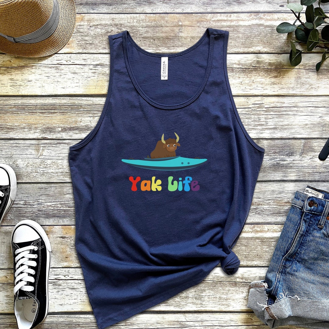 Kayak Yak, Yak Life, Yak Shirt, Kayak Tank Top, Kayak Shirts, Kayak Gifts, Kayak Gift, Yak Face