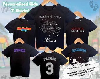 Personalisierte Kinder T-Shirt, benutzerdefinierte Sport Design, fügen Sie Ihre Nummer hinzu