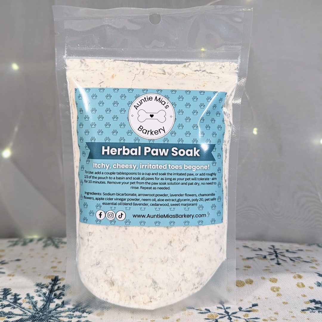 Herbal Paw Soak Cleansing and Soothing Paw Soak Natural Salts and Oils ...