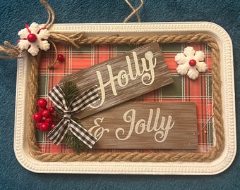Holly Jolly Christmas Plaque