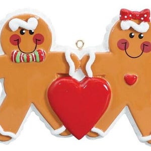 Love Couple GINGERBREAD Family Of 2 Personalized Christmas Ornament Christmas Decoration new home Decoration Couple free personalization