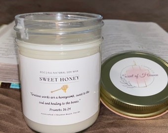 Sweet Honey 8oz Soy Candle