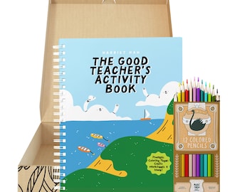 Mabie Swan - The Good Teacher's Activity Book with Colored Pencils Included, Gift Box Set
