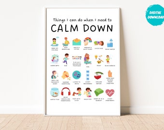 Calming Techniques, Calm Down Strategies, Way to Calm Down, Child Relaxation Strategies, Therapy Resources, Classroom Poster, Therapy Poster