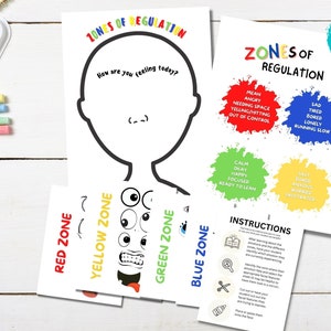 Zones of Regulation Printable Activity, Pediatric Therapy Activity, Pediatric Therapy Resources, Classroom Activity Emotions, OT Activities