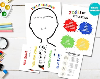 Zones of Regulation Activity: Emotions Sorting for OT, Classroom (Digital Download)
