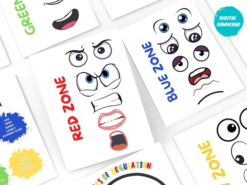 Zones of Regulation Printable Activity, Pediatric Therapy Activity