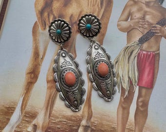 Spiny Turqouise Dangle Earrings