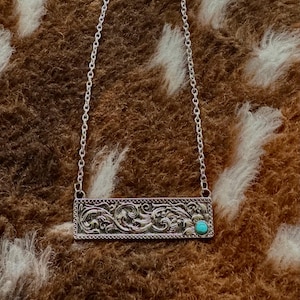 Turquoise Bar Necklace