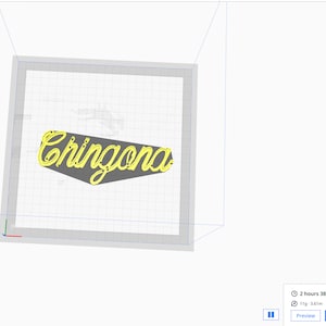 Chingona Sign for EL Wire Lighted Sign - 3D STL File Only **Instant Download**
