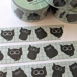 Void Cats Washi Tape | cute planner bujo bullet journal accessories decorative tape black cat lover gift