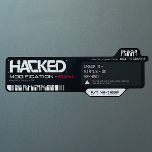 Cyberpunk Sticker, Hacked Modification Decal