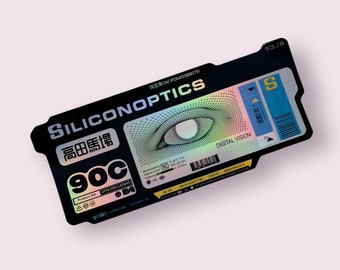 Cyberpunk  Futuristic Holographic Vinyl Sticker | Silicon Optics