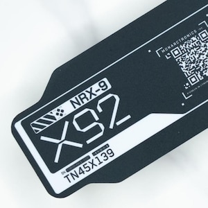 Cyberpunk Vinyl Sticker: Orange X92 - UV-Protected, Glossy/Matte (1.6x5.5&quot;)