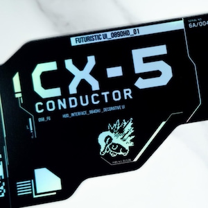 Cyberpunk Holographic Vinyl Sticker: Sci-Fi Gaming Dystopian Tech Decal, UV-Protected, Glossy/Matte