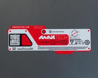 Cyberpunk Sticker, MaxTech Prototype X18 Mech Decal