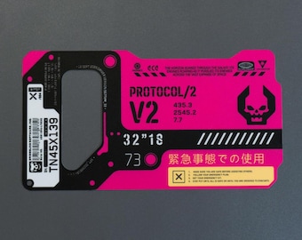 Cyberpunk Sticker, Protocol V2 Mecha Tag Decal
