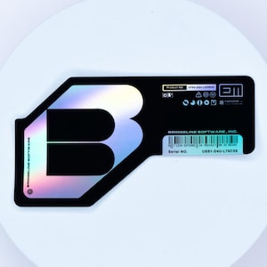 Holo Cyberpunk Sticker, Bridgeline Tag, Industrial Software Tech Wear Vinyl Decal