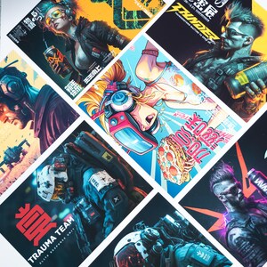 Cyberpunk Postcard: Archival Paper, Ultra-Smooth Matte, 235GSM, 5x7 inches, 1 Card Only