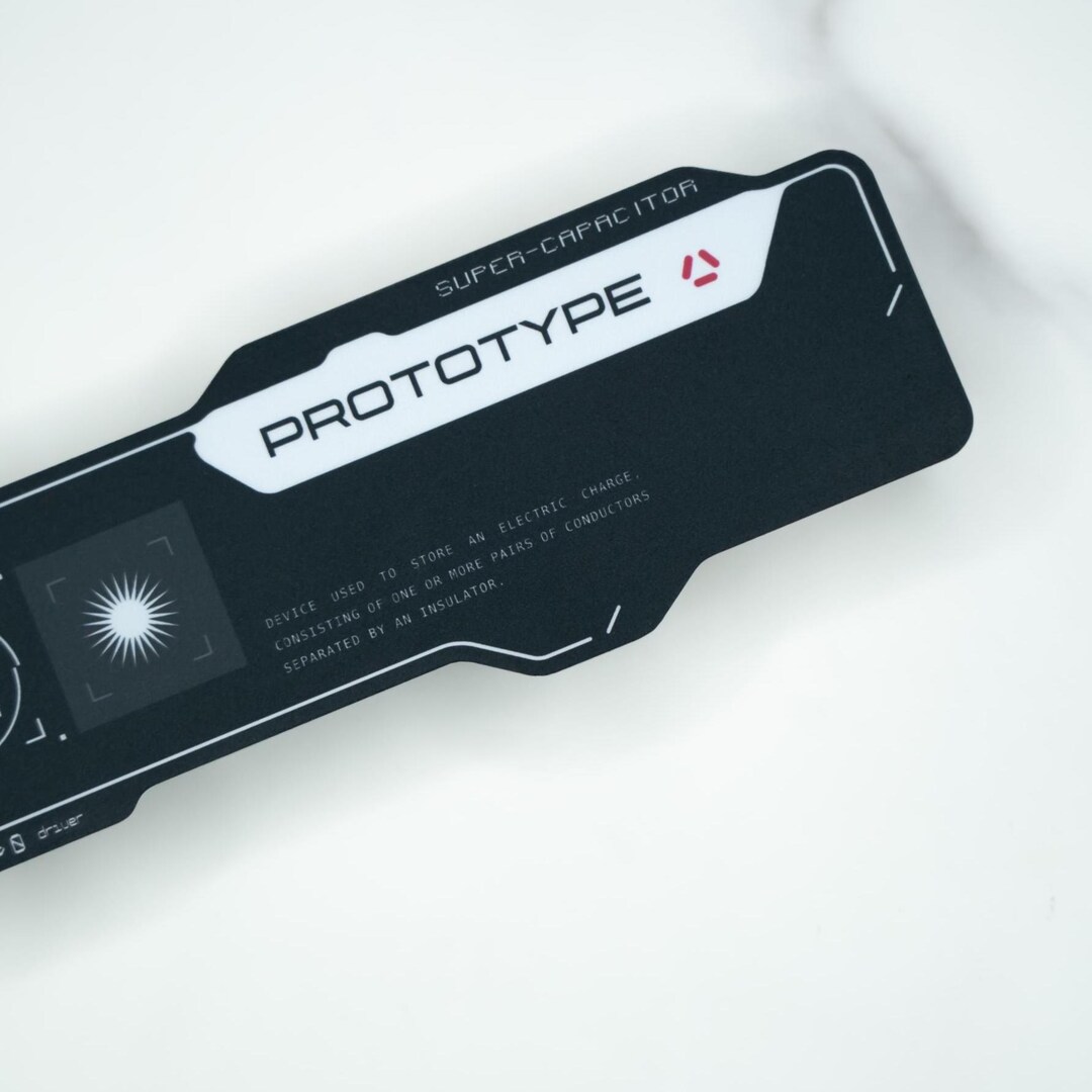 Super-capacitor PROTOTYPE Sci-fi Vinyl Sticker, Premium 5.5x1.8 ...