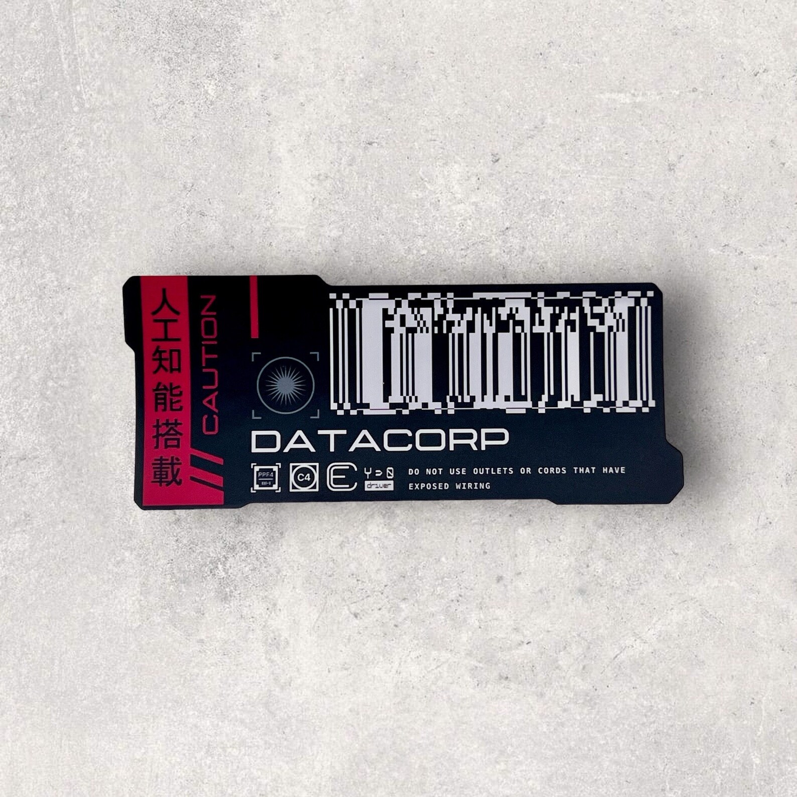 Futuristic Cyberpunk Vinyl Sticker With Cool Datacorp Design - Etsy