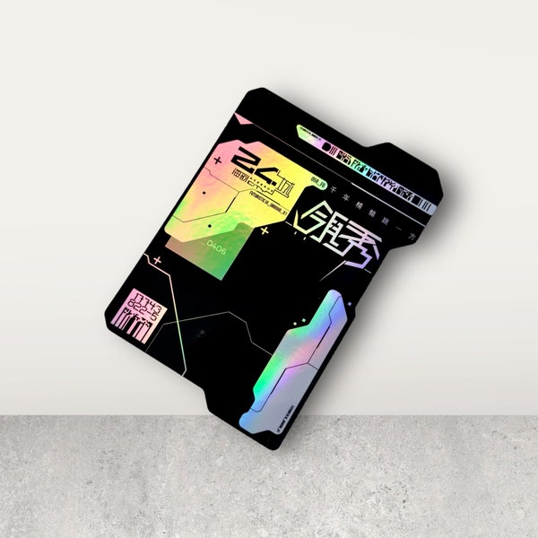 Cyberpunk  Futuristic Holographic Vinyl Sticker | 24