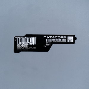 Pegatina Cyberpunk, etiqueta Datacorp Multitech, vinilo adhesivo para panel Mecha