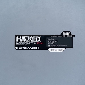 Cyberpunk Sticker, Hacked Modification Decal