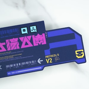 Cyberpunk Phoenix Vinyl Sticker: Neon Sci-Fi Gaming Dystopian Tech Decal, UV-Protected, Glossy/Matte