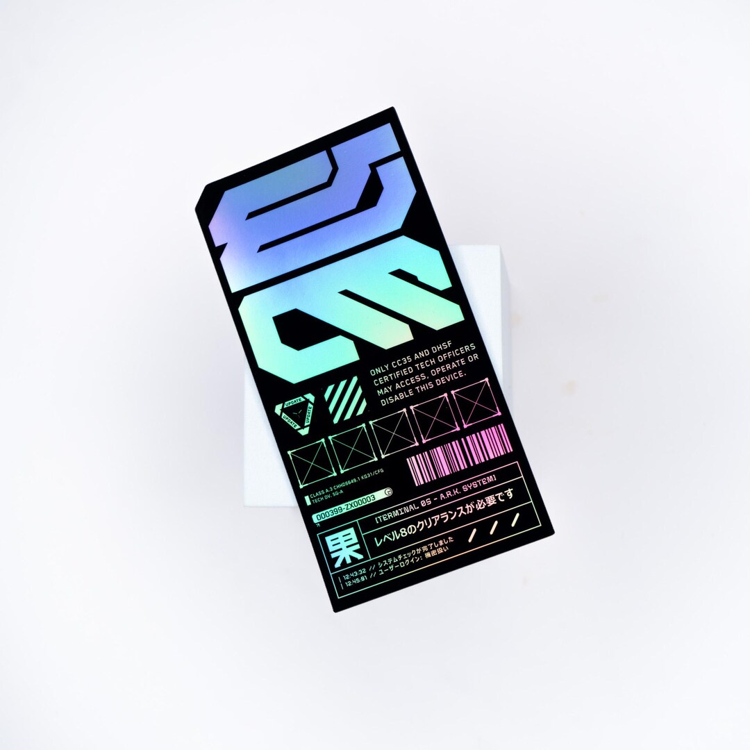 Holographic Vinyl Sticker: Access Terminal - Glossy/matte, Uv-protected ...