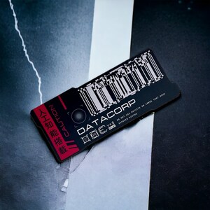 Futuristic Cyberpunk Vinyl Sticker With Cool Datacorp Design - Etsy