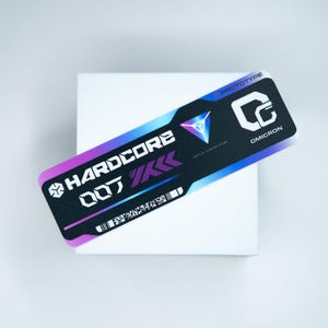 Cyberpunk Vinyl Sticker: Hardcore Omicron - Sci-Fi Gaming Dystopian Tech Decal