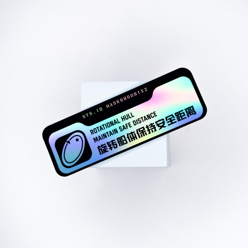 Mech Holographic Sticker | Rotational Hull | Sci-fi Gaming Vinyl Decal ...