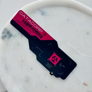 Vinilo Cyberpunk Stivker Datacorp Restricted Boundary / Calcomanía premium de ciencia ficción / Protección UV de 5 años / Resistente para portátil, juegos, botellas y coche