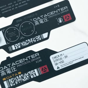 Supercomputer Rack Sticker Cyberpunk 3 Sticker Set | Datacenter | Sci-fi Gaming Vinyl Decals ...