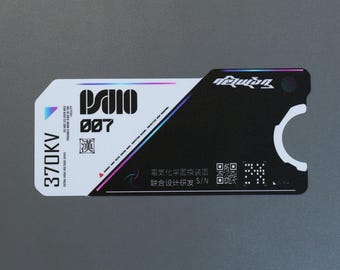 Cyberpunk Sticker, 370KV Power Protocol Vinyl Decal